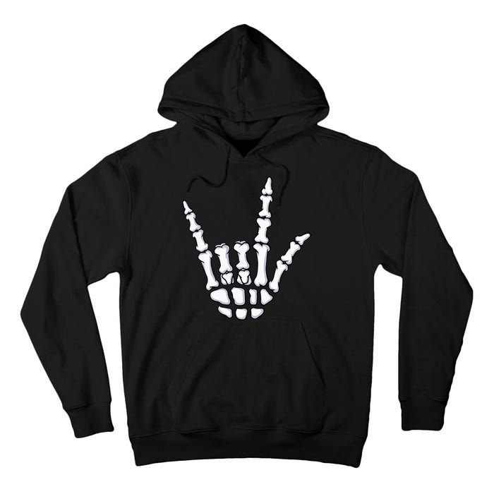 I Love You Sign Language Skeleton Hand ASL Halloween Costume Tall Hoodie