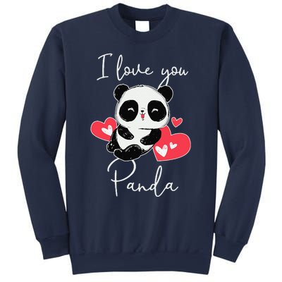 I Love You Panda Cute Valentine's Day Kawaii Panda Gift Sweatshirt