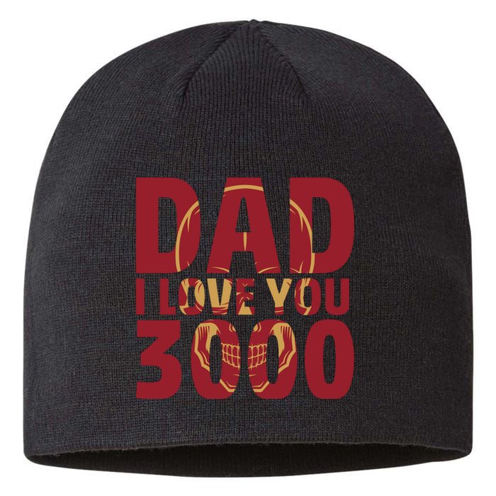 I Love You Dad 3000 Time Vintage Retro Hero G Fathers Day Gift Sustainable Beanie