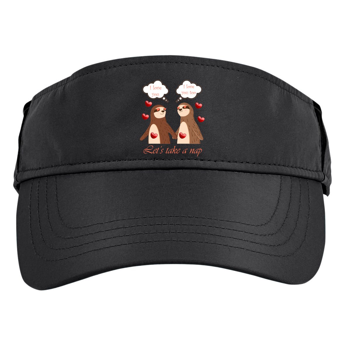 I Love You Let's Take A Nap Adult Drive Performance Visor