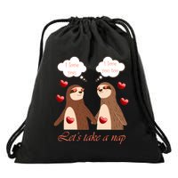 I Love You Let's Take A Nap Drawstring Bag