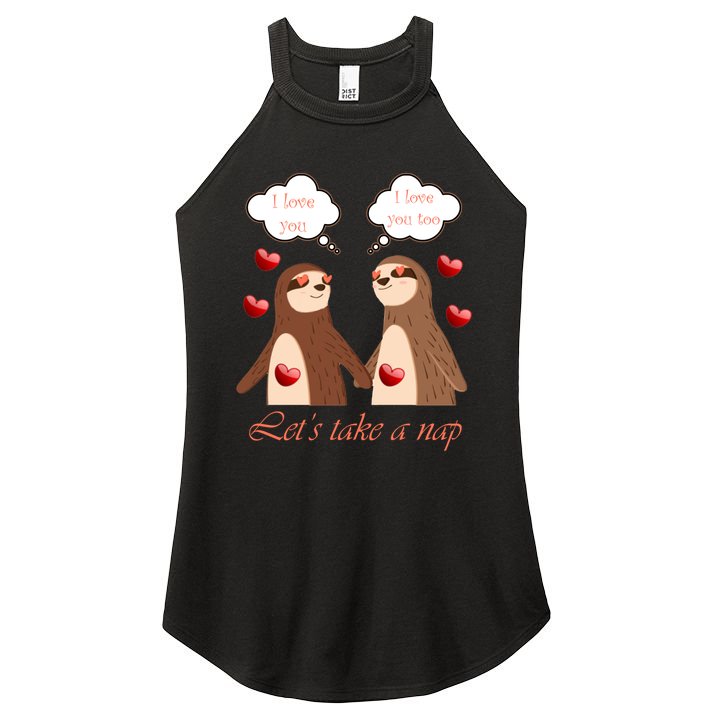 I Love You Let's Take A Nap Women's Perfect Tri Rocker Tank