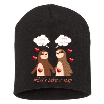 I Love You Let's Take A Nap Short Acrylic Beanie