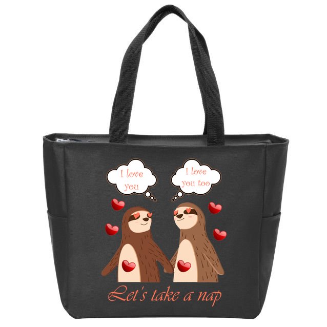 I Love You Let's Take A Nap Zip Tote Bag