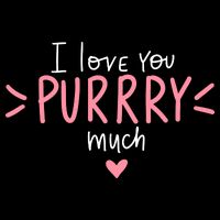 I Love You Purry Much Cute Gift Drawstring Bag