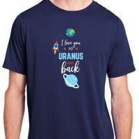 I Love You To The Uranus And Back Funny Science Space Planet Premium Adult ChromaSoft Performance T-Shirt