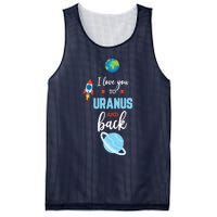 I Love You To The Uranus And Back Funny Science Space Planet Premium Mesh Reversible Basketball Jersey Tank