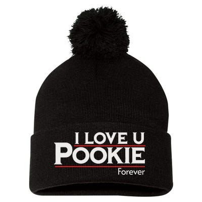 I Love You Pookie Forever Pom Pom 12in Knit Beanie