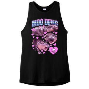 I Love You Moo Deng Cute Funny Hippo Ladies PosiCharge Tri-Blend Wicking Tank