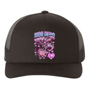 I Love You Moo Deng Cute Funny Hippo Yupoong Adult 5-Panel Trucker Hat