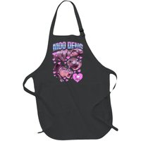 I Love You Moo Deng Cute Funny Hippo Full-Length Apron With Pockets