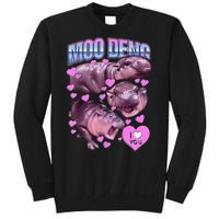 I Love You Moo Deng Cute Funny Hippo Sweatshirt