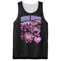 I Love You Moo Deng Cute Funny Hippo Mesh Reversible Basketball Jersey Tank