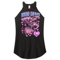 I Love You Moo Deng Cute Funny Hippo Women’s Perfect Tri Rocker Tank