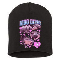 I Love You Moo Deng Cute Funny Hippo Short Acrylic Beanie