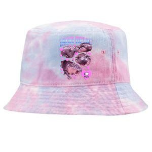 I Love You Moo Deng Cute Funny Hippo Tie-Dyed Bucket Hat