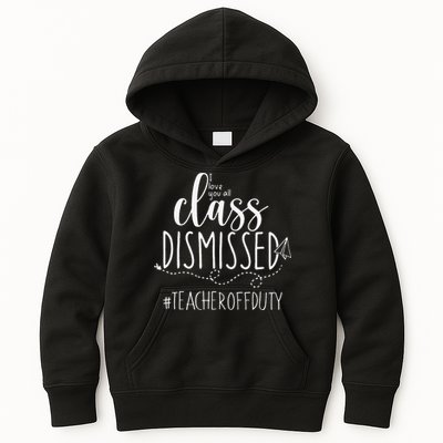 i love you all class dismissed teacher off duty Kids Hoodie