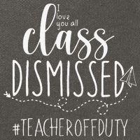 i love you all class dismissed teacher off duty Cotton Canvas Backpack