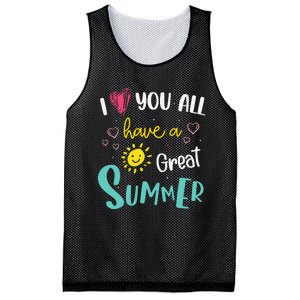 I Love You All Have a Great Summer Teacher for Wo Mesh Reversible Basketball Jersey Tank