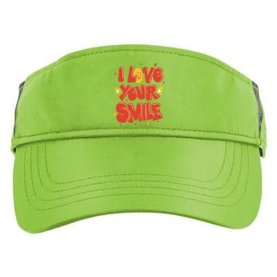 I Love Your Smile Happy Cute Gift Adult Drive Performance Visor