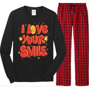 I Love Your Smile Happy Cute Gift Long Sleeve Pajama Set