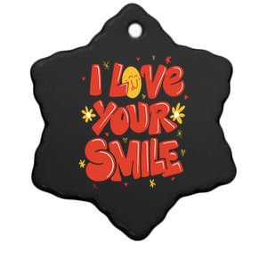 I Love Your Smile Happy Cute Gift Ceramic Star Ornament