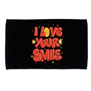 I Love Your Smile Happy Cute Gift Microfiber Hand Towel