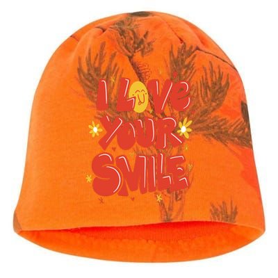 I Love Your Smile Happy Cute Gift Kati - Camo Knit Beanie