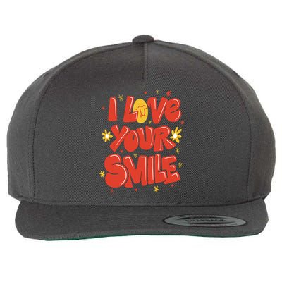 I Love Your Smile Happy Cute Gift Wool Snapback Cap