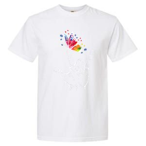 I Love You Hand Sign Language Butterfly Autism Awareness Great Gift Garment-Dyed Heavyweight T-Shirt