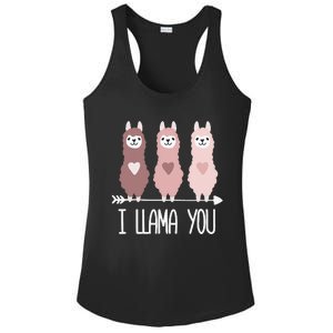 I Llama You Funny Valentine's Day Llama Lover Gift Ladies PosiCharge Competitor Racerback Tank