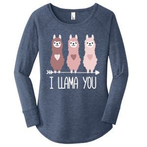 I Llama You Funny Valentine's Day Llama Lover Gift Women's Perfect Tri Tunic Long Sleeve Shirt