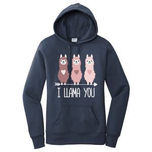 I Llama You Funny Valentine's Day Llama Lover Gift Women's Pullover Hoodie