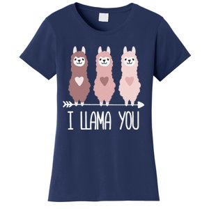 I Llama You Funny Valentine's Day Llama Lover Gift Women's T-Shirt