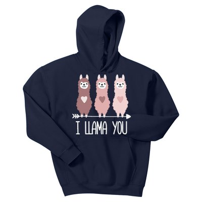 I Llama You Funny Valentine's Day Llama Lover Gift Kids Hoodie