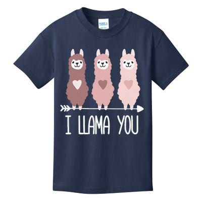 I Llama You Funny Valentine's Day Llama Lover Gift Kids T-Shirt