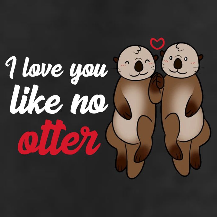I Love You Like No Otter Cute Gift 7 Panel Mesh Trucker Snapback Hat