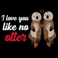 I Love You Like No Otter Cute Gift Backpack