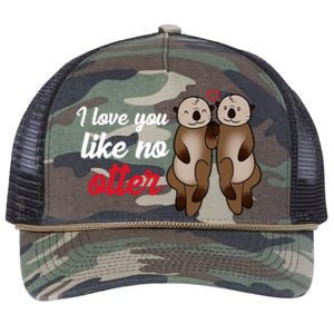 I Love You Like No Otter Cute Gift Retro Rope Trucker Hat Cap