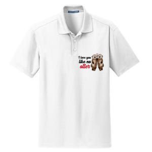 I Love You Like No Otter Cute Gift Dry Zone Grid Polo