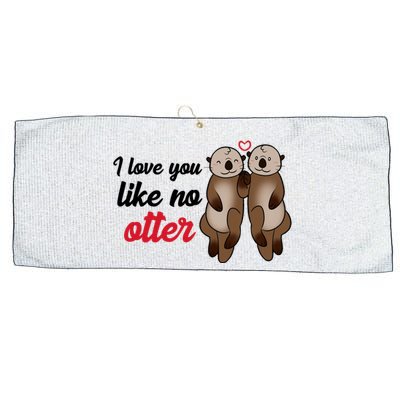 I Love You Like No Otter Cute Gift Large Microfiber Waffle Golf Towel