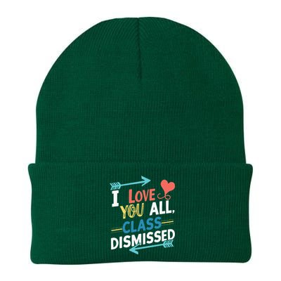 I Love You All Class Dismissed Last Day Of School Knit Cap Winter Beanie