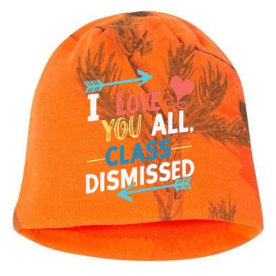 I Love You All Class Dismissed Last Day Of School Kati - Camo Knit Beanie