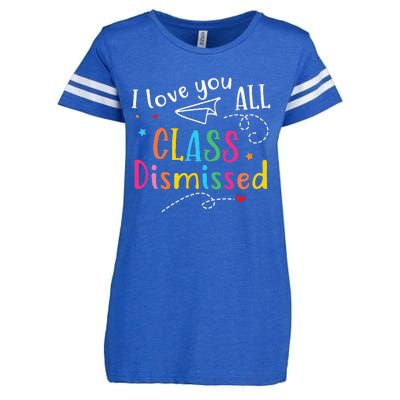 I Love You All Class Dismissed Last Day of School Enza Ladies Jersey Football T-Shirt