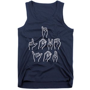 I Love You Sign Language ASL Valentine's Day Gifts For Her Tank Top