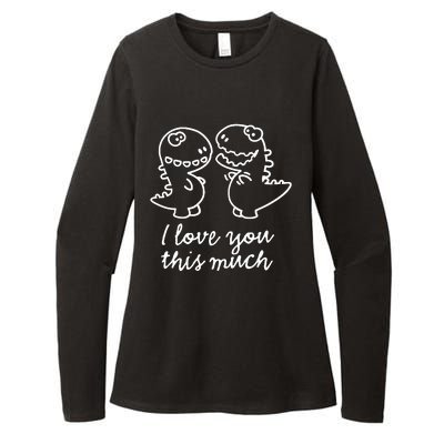 I Love You This Much Romantic Womens CVC Long Sleeve Shirt