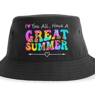 I Love You All Have a Great Summer Groovy For  Teacher Sustainable Bucket Hat