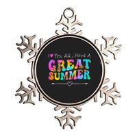 I Love You All Have a Great Summer Groovy For  Teacher Metallic Star Ornament