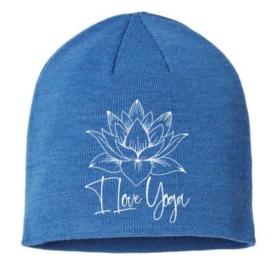 I Love Yoga Lotus Gift Sustainable Beanie