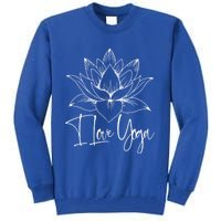 I Love Yoga Lotus Gift Tall Sweatshirt